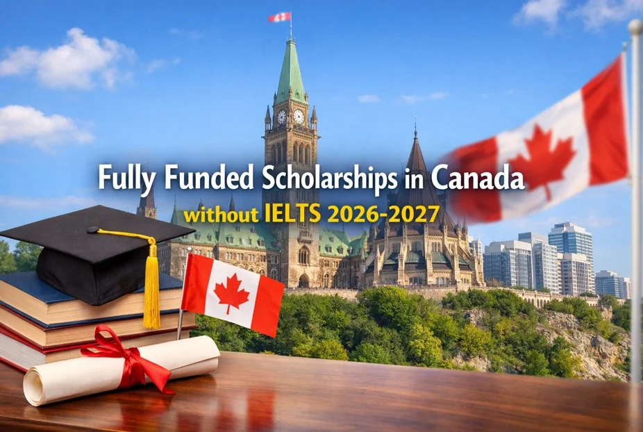 Fully Funded Scholarships in Canada without IELTS 2026/2027